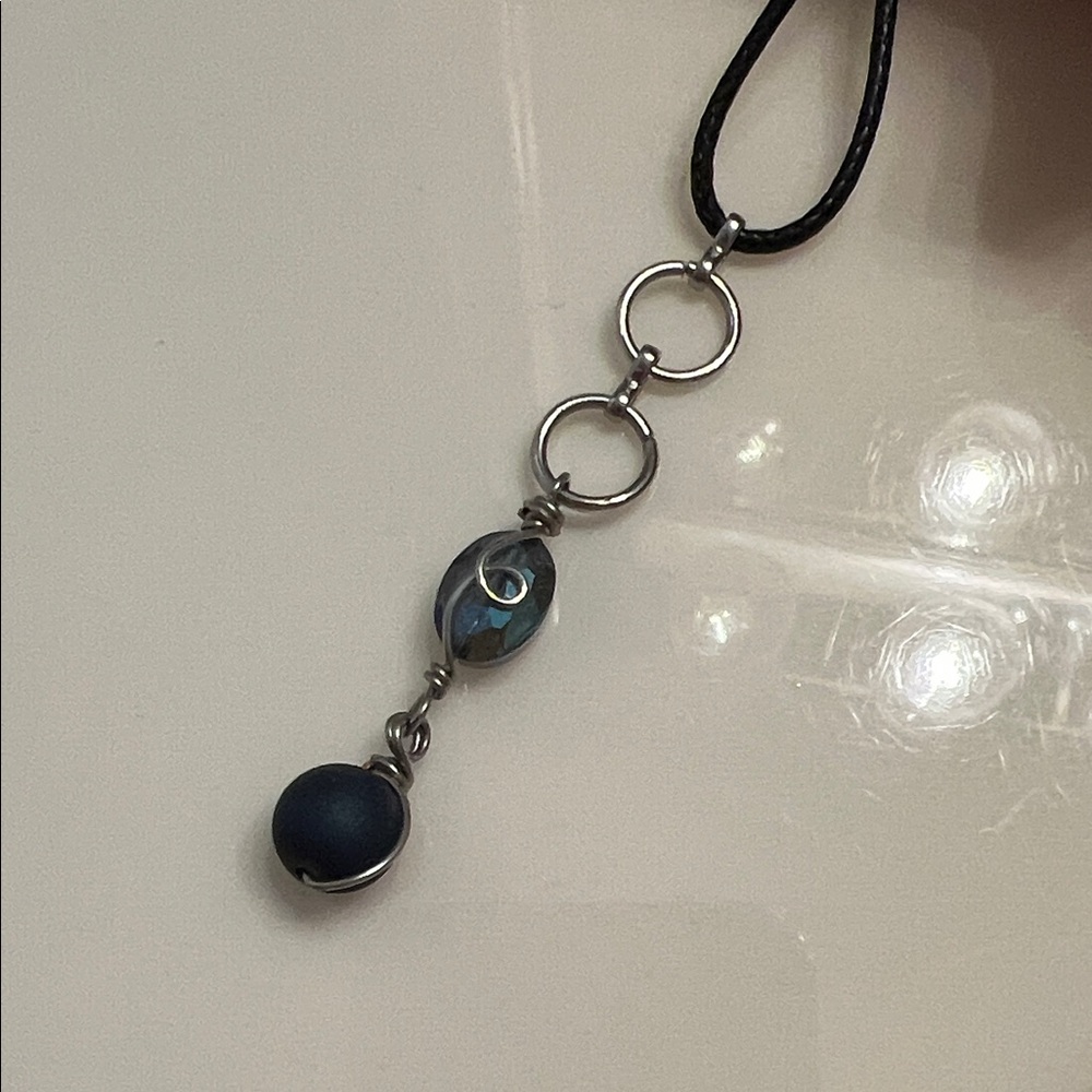 Hand Crafted Blue and Silver Jewelry Set - Picture 5 of 5